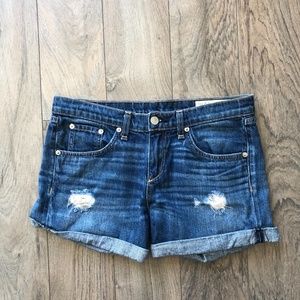 Rag and Bone distressed denim shorts